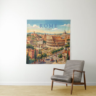 Rome Italië Colosseum Reizen Kunst Vintage Wandkleed
