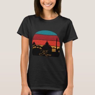Rome Italië Colosseum Retro Reizen T-shirt