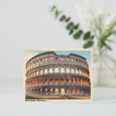 Rome Italië Colosseum Vintage Briefkaart (Staand voorkant)