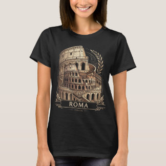 Rome Italië Colosseum Vintage Reis Grafische T-Shi T-shirt