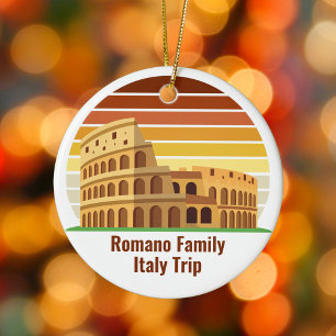 Rome Italië Familiereis Colosseum Sunset Custom Keramisch Ornament