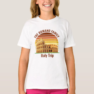 Rome Italië Familiereis Colosseum Sunset Kinder T-shirt