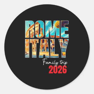 Rome Italië Gezinsreis 2026 Europa Vakantie Coloss Ronde Sticker