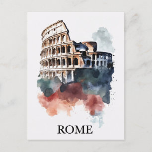 Rome Italië Italiaans Colosseum Aquarel Reizen Briefkaart