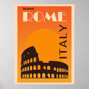 Rome Italië  Italiaans Colosseum Travel Poster