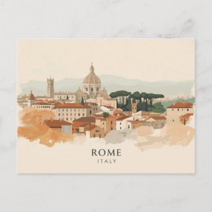 Rome, Italië Minimalistische Boho Reis Briefkaart