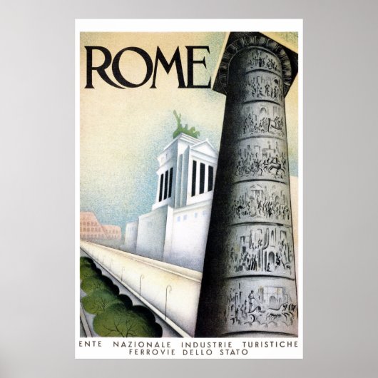 Rome Italie Poster Vintage voyage restauré (Devant)