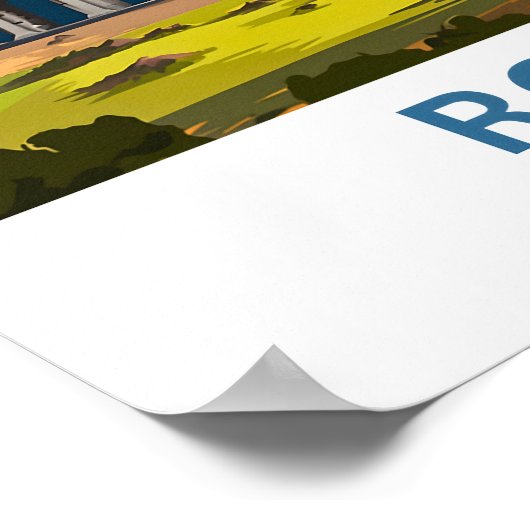 Rome Italië Reisprint Poster (Hoek)