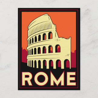 rome - italië -  retro -  coliseum briefkaart