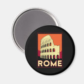 rome - italië -  retro -  coliseum magneet (Voorkant / Achterkant)