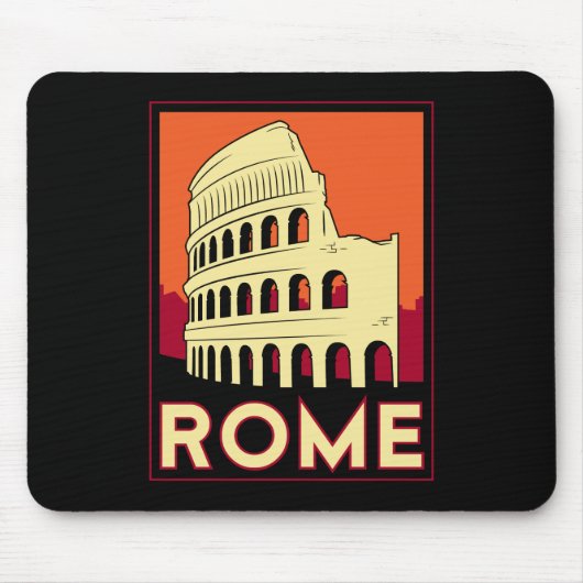 rome - italië -  retro -  coliseum muismat (Voorkant)