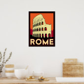 rome - italië - retro - coliseum poster (Keuken)
