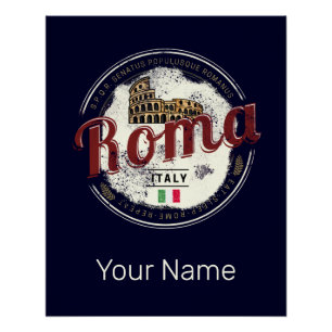 Rome Italië Retro Colosseum Holiday Perfect Poster