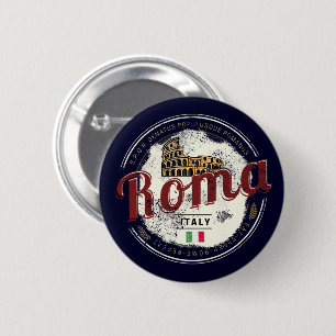 Rome Italië Retro Colosseum Holiday Ronde Button 5,7 Cm