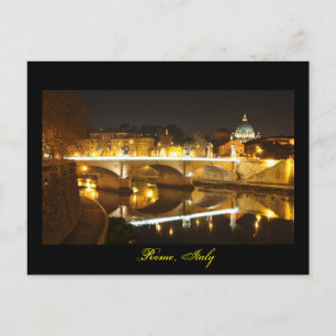 Rome, Italië 's nachts Briefkaart