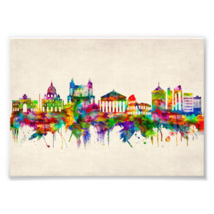 Rome Italië Skyline Foto Afdruk