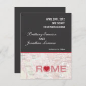 Rome Italië sparen de aankondiging van de datum (Voorkant / Achterkant)