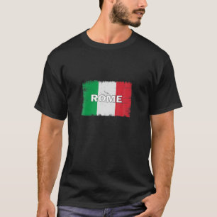 Rome - Italië - Stad met Italiaanse vlag T-shirt