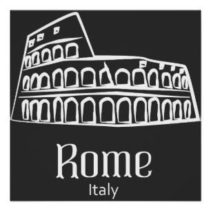 Rome Italië Stadsbord Perfect Poster