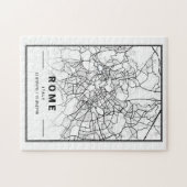 Rome Italië - Stadskaart Moderne Minimale Kunst Legpuzzel (Horizontaal)