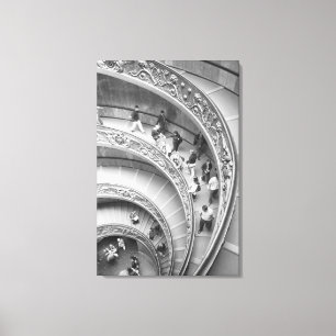Rome Italië, Vaticaan Trap 3 Canvas Afdruk