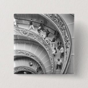 Rome Italië, Vaticaanse Trap 3 Vierkante Button 5,1 Cm