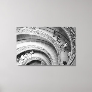 Rome Italië, Vaticaanse Trap Canvas Afdruk