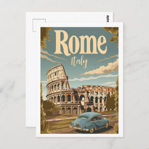 Rome Italië Vintage Beroemde Reisplaats Briefkaart
