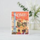 Rome Italië vintage Briefkaart (Staand voorkant)