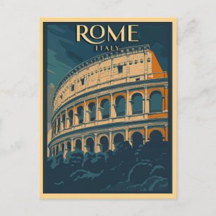Rome Italië Vintage Colosseum Briefkaart