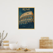 Rome Italië Vintage Colosseum Poster (Keuken)