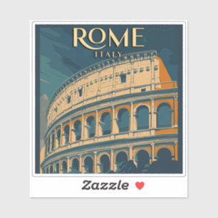 Rome Italië Vintage Colosseum Sticker