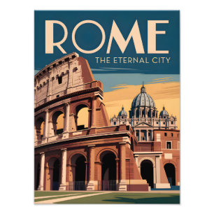 Rome Italië vintage Foto Afdruk