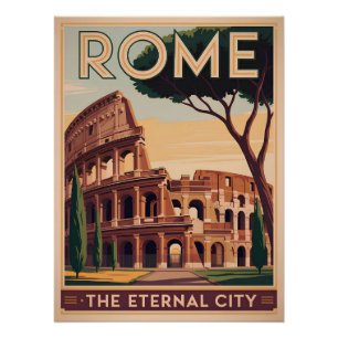 Rome Italië vintage Perfect Poster