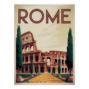 Rome Italië vintage Perfect Poster