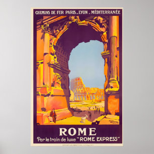 Rome Italië Vintage Reisposter Print