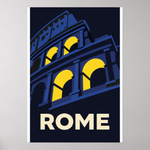 Rome Italië Vintage Reisposter Retro Stad Poster