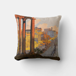 Rome Italië vintage reizen gooi kussen