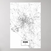 Rome, Italië (zwart op wit) Poster (Voorkant)