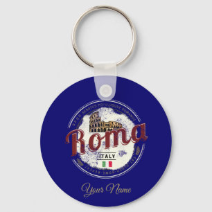 Rome Italy Retro Colosseum Vintage Holiday Sleutelhanger