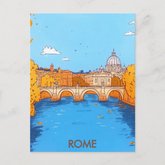 Rome Italy Travel Briefkaart (Voorkant)