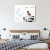 Rome Kaart Bruiloft Verloving Foto Gift Canvas Afdruk (Insitu (Slaapkamer))