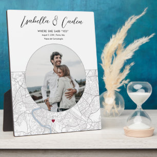 Rome Kaart Bruiloft Verloving Foto Gift Verticaal Fotoplaat