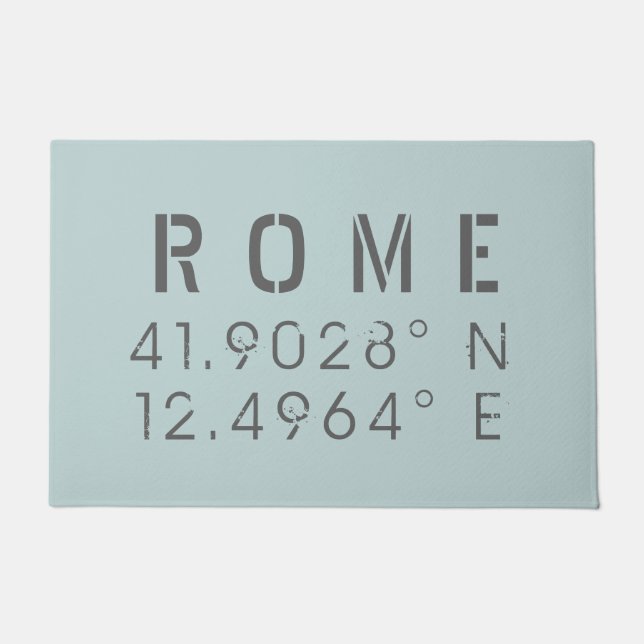 Rome Latitude Lengtegraad Deurmat (Voorkant)