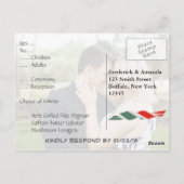 Rome Mariage à thème RSVP Invitation avec photo (Dos)