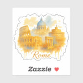 Rome Neon Pop-Art Street Style Sticker (Vel)