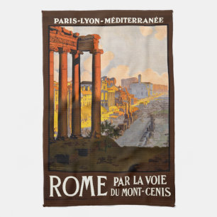 Rome op Dawn Par La Voie Travel Poster 1920 Theedoek