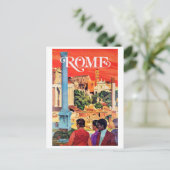 Rome, oud poster briefkaart (Staand voorkant)