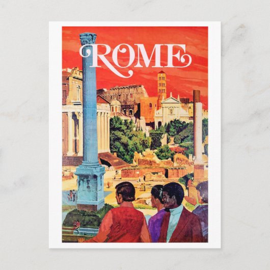 Rome, oud poster briefkaart (Voorkant)