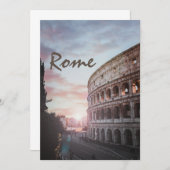 Rome Oude Architectuur zonsondergang stadsbeeld Kaart (Voorkant / Achterkant)